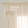 MIULEE 2 Panels Solid Color Sheer Window Curtains Elegant Window