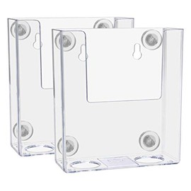 Marketing Holders 4" W Tri Fold Holder Pocket Literature Magnetic Value Pack of 2 Cubicle Menu Maps Pamphlet Display Catalog Booklet Cubicle Organizer Take One Metal Wall Cubicle Printed Material