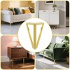 KOHAND 8 Pack 6 Inch Gold Furniture Legs, Triangle Metal
