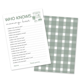 Guess Who Knows Mommy Cards, Locally Grown Baby Shower Game-B03