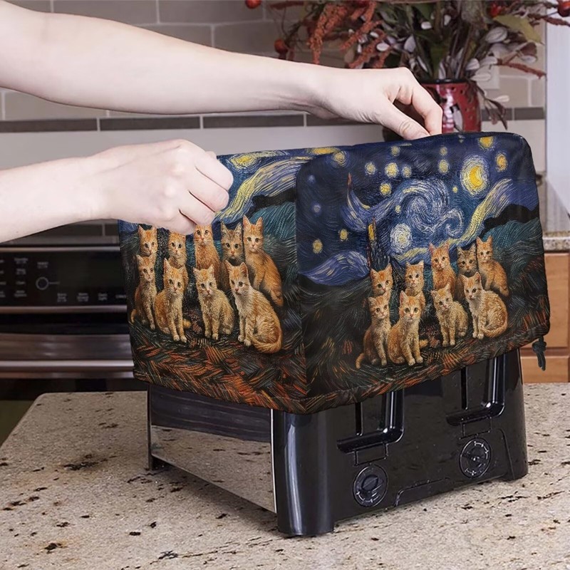 Generic Gogh Starry Cats Toaster Covers, Dust & Fingerprint Protector