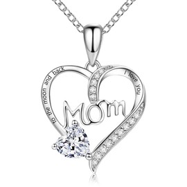 EIROVYA Geschenk zum Valentinstag Halskette Damen Herzkette Muttertagsgeschenk Halsketten Schmuck Kleine Geschenke für Frauen Freundin, 1 Stück