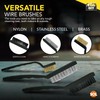3pk Small Wire Brushes for Cleaning | Mini Wire Wool