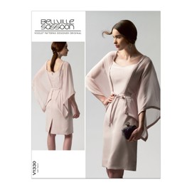 VOGUE PATTERNS V1330 Misses' Dress and Belt Sewing Template, Size B5 (8-10-12-14-16)