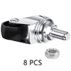 8 PCS Swivel Stem Casters,M8 Black 25mm(1 inch) Castor Wheels