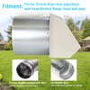 10" Hooded Wall Vent with Screen and Damper,Outdoor Wall Mount