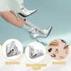 sourcing map 2Pcs Metal Shoes Pointed Protector High Heel Toe