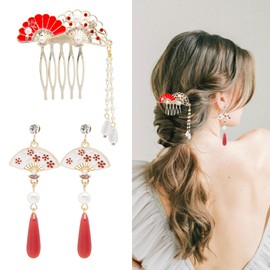 Hair Chopsticks For Women Sticks Retro Wooden Hairpins Japanese Hair Chinese Hair Stick Chinese Hair Pins (red)