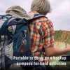 Mecarmy Pocket Keychain Compass, Hiking Survival Compass, Mini Compass Pendant