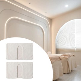 2 Pieces Beauty Facial Towels,Salon Neck Wrap,Professional Soft Portable SPA Towels,Esthetician Face Towels for Skincare Home, white