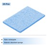 sourcing map 25PCS Soldering Sponge 50 x 35mm Rectangle Blue