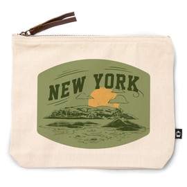 Lantern Press New York, Artist's Sketchbook, Rolling Hills, 100% Cotton Zipper Pouch, Travel Accessory, Go Bag