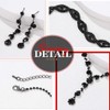 Sixexey Rhinestone Jewelry Set Black Jewelry Necklace Wedding Necklace Jewelry