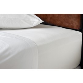 EcoLinen Organic Cotton Sheet Separates - White, Double / Fitted Sheet / White