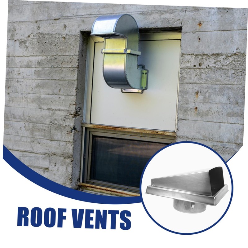 OSALADI Stainless Steel Dryer Vent Cover Square Wall Vent Cap