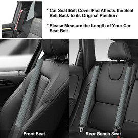 surpassme Car Seat Belt Pads Cover, 1 PC 25.5in Extra Length Seat Belt Shoulder Strap Covers Protector to Release Stress to Neck and Shoulder for a Safety Driving (Grey)