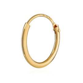 NKlaus 585 gold single men’s folding creole earring, 14ct Yellow Gold