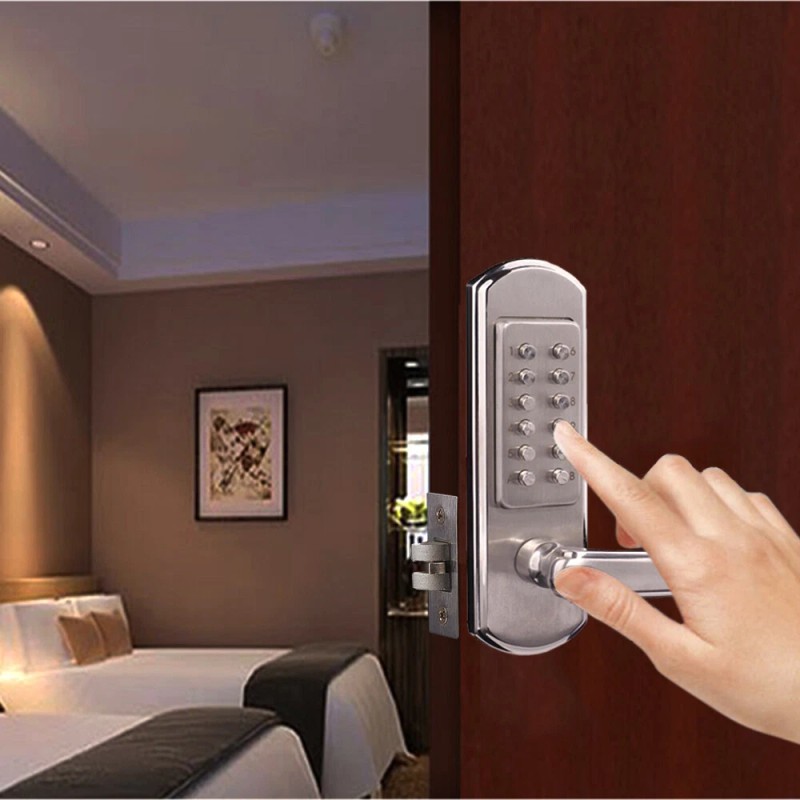 Elemake Keyless Mechanical Stainless Steel 304 Door Lock Digital Code