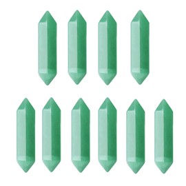 YATOJUZI 10 PCS Healing Crystals Natural Green Aventurine Set Mini Wands Witchcraft Polished Bulk Tumbled Hexagonal Pointed Stones And Crystals For Decor Yoga Reiki Energy Balancing Meditation Therapy