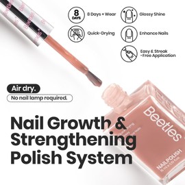 Beetles Jelly Nail Polish Set P186,6 Colors Burgundy Pink Nude Quick Dry Nail Polish 15 ml Fingernail Polish Fast Drying & Long Lasting Nail Polish Nail Strengthener Polish | beetles Gel Polish