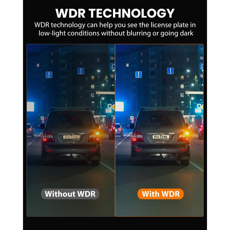 Dash Cam Front Rear 4K/1080P, Dash Camera for Cars Build