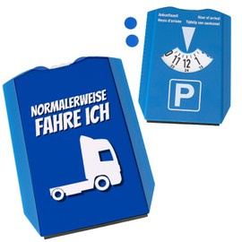 Parking Disc with Saying "Normalerweise fahre ich Lastwagen Geschenk für einen LKW Fahrer zum Geburtstag oder als Mitbringsel zum Führerschein tolles Geschenkidee