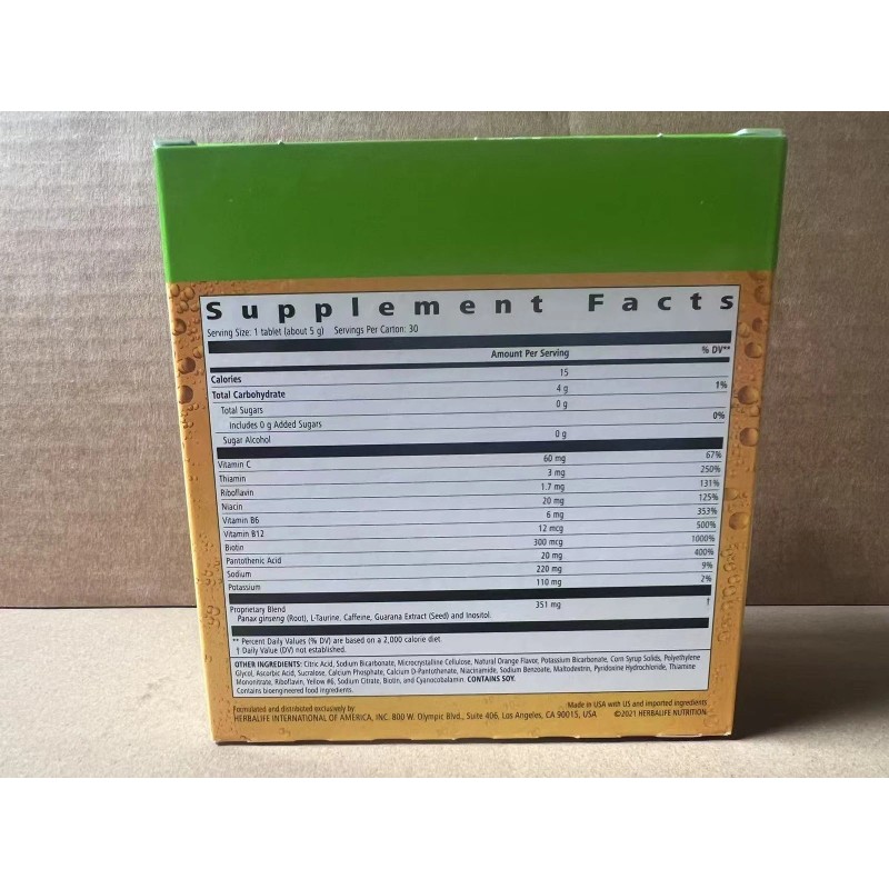 Herbalife Liftoff Orange 30Tablet，Boot Energy,Clears Mind,Improves Concentration