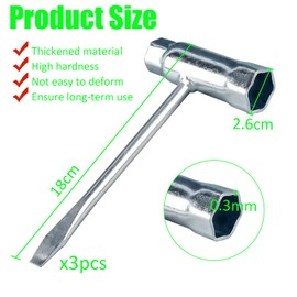 GZYYANG Pack of 3 Spark Plug Wrench 13 mm x 19 mm, Chainsaw Wrench, T Wrench, Chainsaw Wrench, Chainsaw Accessories for Chainsaw Mower, Brush Cutter, Lawnmower
