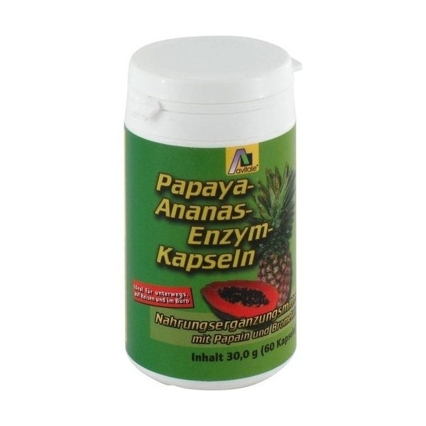 Avital Papaya Pineapple Enzyme Capsules 60 cap