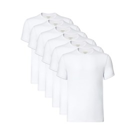 COLORFULLEAF Men's Undershirts Bamboo Rayon Regular Fit T-Shirts Short Sleeve Crew Neck Tees 6-Pack (6White, 2XL)