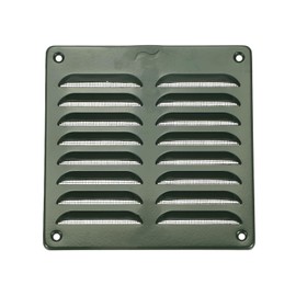 PATIKIL 6x6 Inch Aluminum Gable Vent, Exterior Wall Outlet Vent Cover HVAC Air Grille Louvered Screen Mesh for Kitchen Bathroom Ventilation, Green