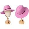 DRESHOW Women Straw Panama Hat Fedora Adjustable Summer Wide Brim