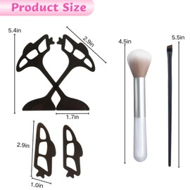 4Pcs Eyeshadow Stencils for Hooded Eyes,Eyetour Eyeshadow Tool Guide with Brush,Eye Shadow Assistant,Eye Stencil Makeup Tool,Eyetour Your Glam Bestie,Eyeliner Template for Women,Ladies,Makeup Beginner