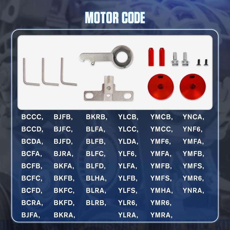 RALBIL Diesel Timing Tool Kit - Latest Generation Engine Camshaft