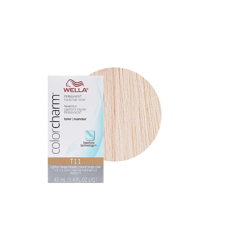 WELLA Color Charm T11Lightest Beige Blon Toner 2 pcs w/Color