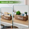 DRASTAR Mail Organizer Countertop, Mail Holder with 3 Slots, Mail