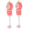 WOONEKY 2pcs Cute Bear Toothbrushes Soft Bristles for Gentle Cleaning