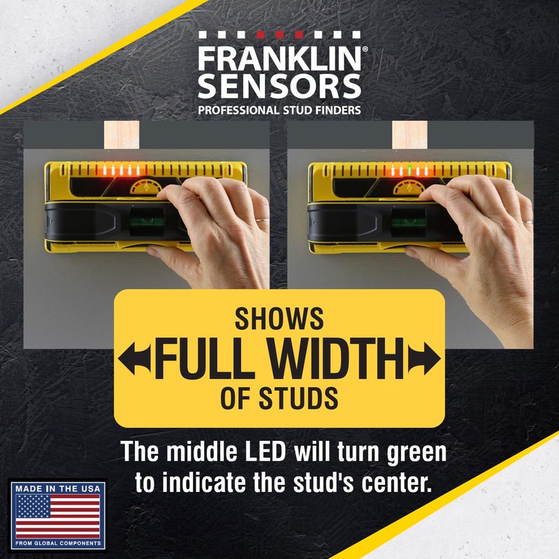Franklin Sensors Prosensor M210 Stud Finder With 13-Sensors, Wood &