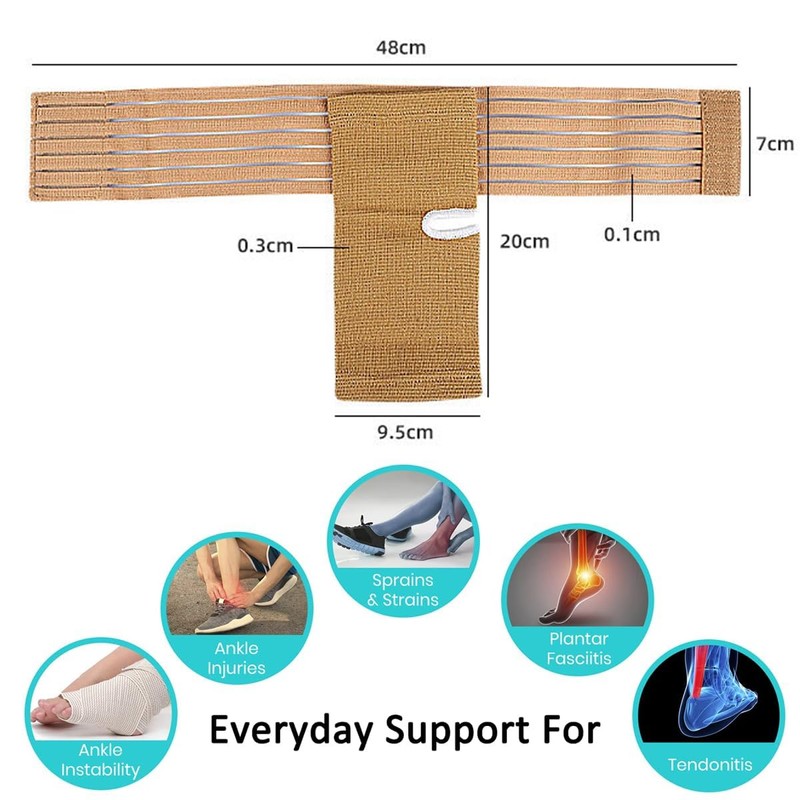 1 Pair Ankle Support Brace,Adjustable Ankle Compression Sleeve with Stabilizer