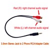 JZK 3.5 mm to 2 RCA Audio Cable, Phono RCA