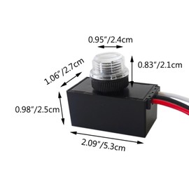 LoveDeal Photoelectric Switch DC 12V 10A, Dusk to Dawn Sensor Light Switch, Auto On Off Photocell, Automatic Light Control for Outdoor, Stree Lights, LED Bulbs