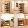 TIMBERHIDE Shoe Rack Organizer for Entryway/Closet,Stackable Magnetic-Door Shoe Boxes,Foldable Space-Saving