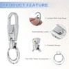 sourcing map Car Key Chain, Detachable Keychain Stainless Steel Buckle
