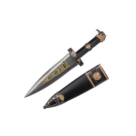 RUYI SWORD-Medieval Sword，Battle Ready，Full Tang, Sharp，Knife，Scabbard(Black-Eagle)