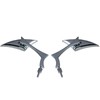 MotorToGo CHROME SPEAR ALUMINUM MINI MIRRORS Compatible for 2010 Honda