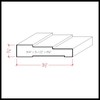 EWCA35 Contemporary 3-1/2" Wide x 3/4" Stepped Casing. Unfinished Trim,