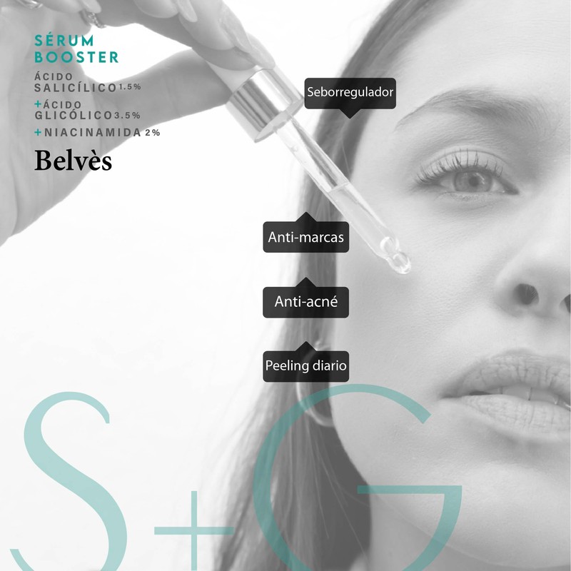 Belvès Booster - Serum Anti-Acne: Ácido Salicílico 1.5% + Ácido