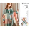Women Tartan Scarf - Winter Long Scarves Plaid Warm Wraps