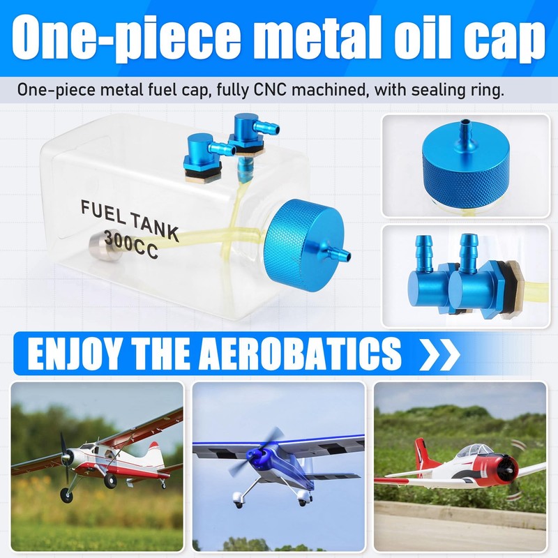 Comphic Fuel Tank Petrol Transparent Plastic Bottle 300CC CNC for
