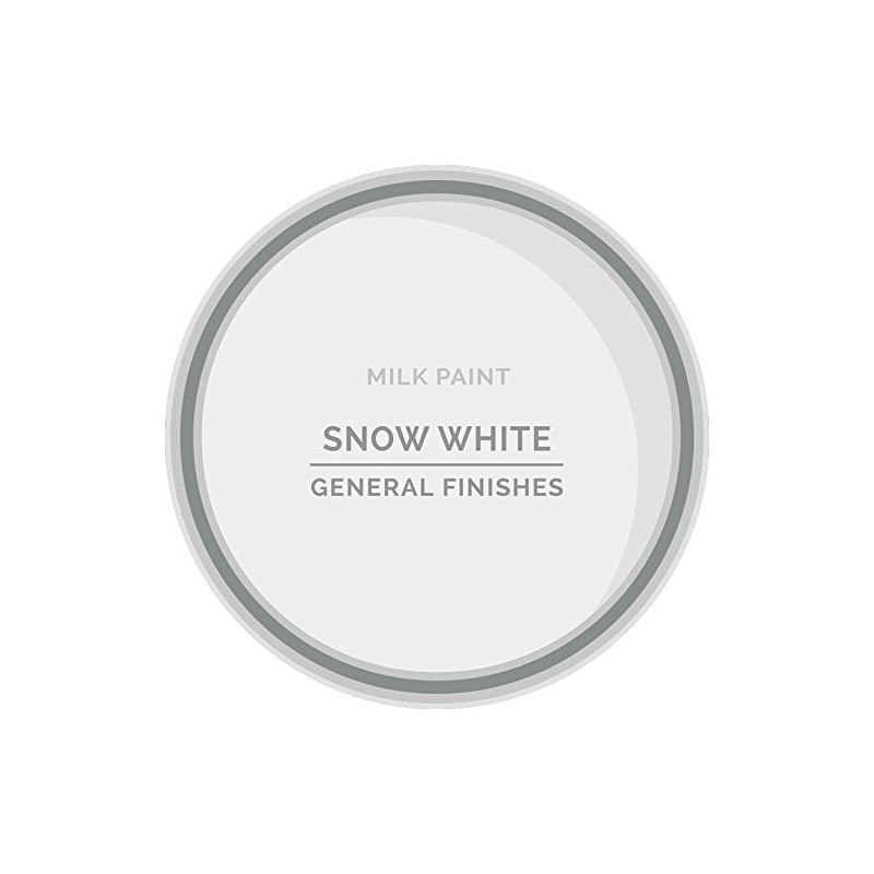 General Finishes Water Based Milk Paint, 1 Pint, Snow White